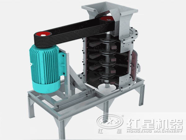 立軸石料復(fù)合破碎機工作原理