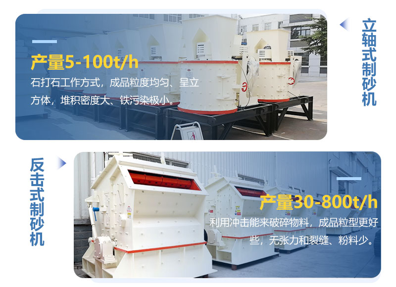 立軸式制砂機(jī)和反擊式制砂機(jī)哪種粒型好？區(qū)別介紹