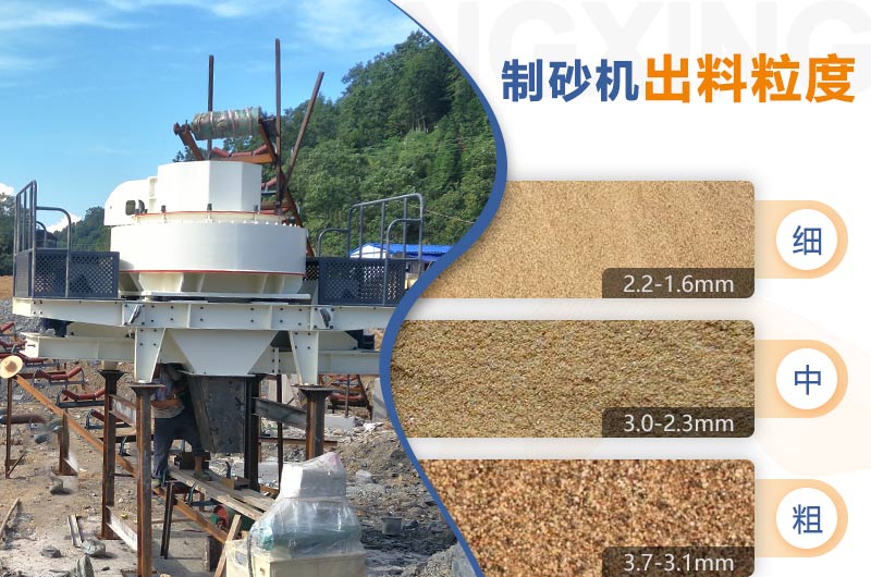 紅星機(jī)器HVI制砂機(jī)的粗、中、細(xì)粒度范圍
